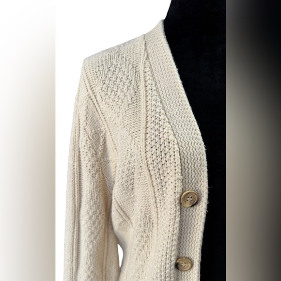 Lahmar vintage Women's Cream Cable Knit Sweater Size Small - Picture 2 of 7